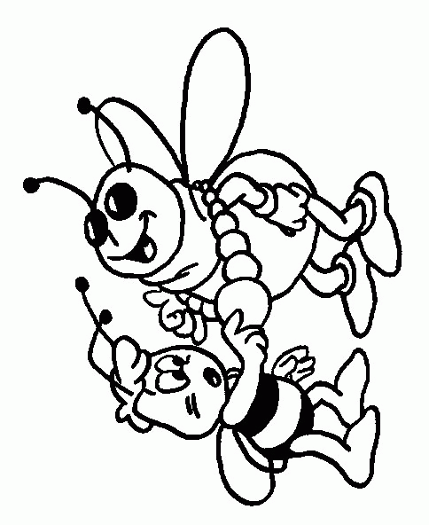 Maya the bee coloring pages