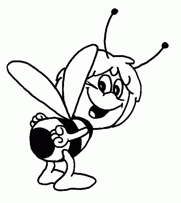 Maya the bee coloring pages