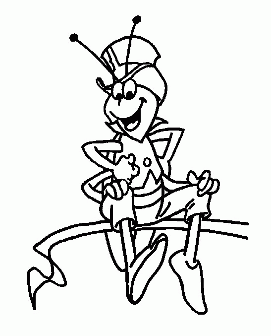 Maya the bee coloring pages