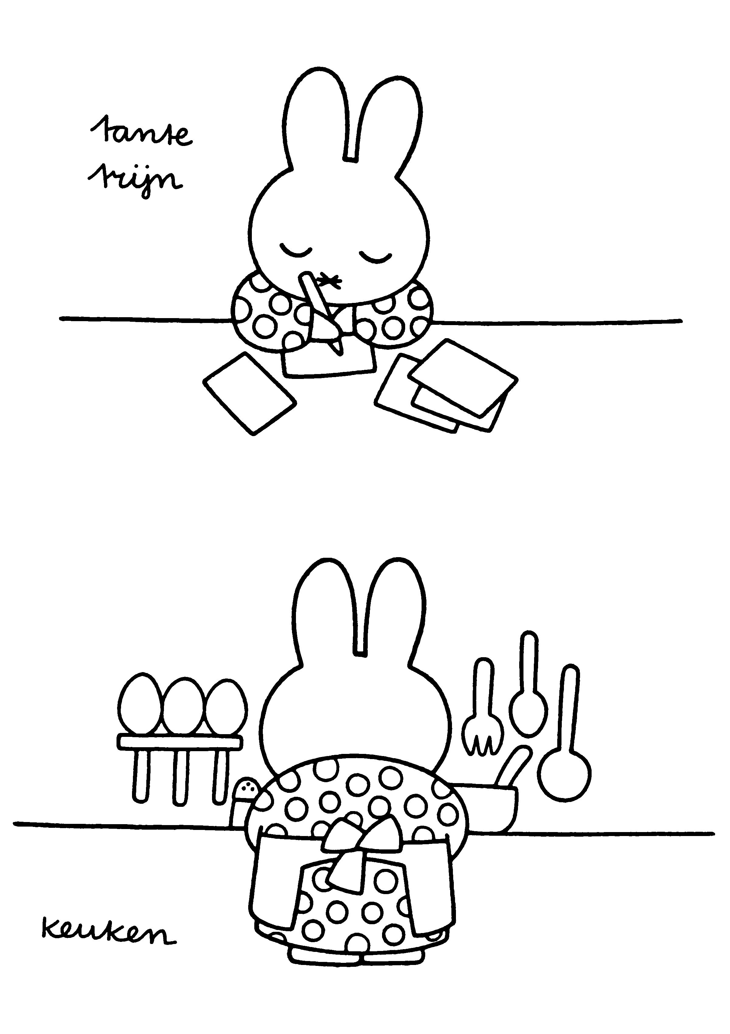 Miffy coloring pages