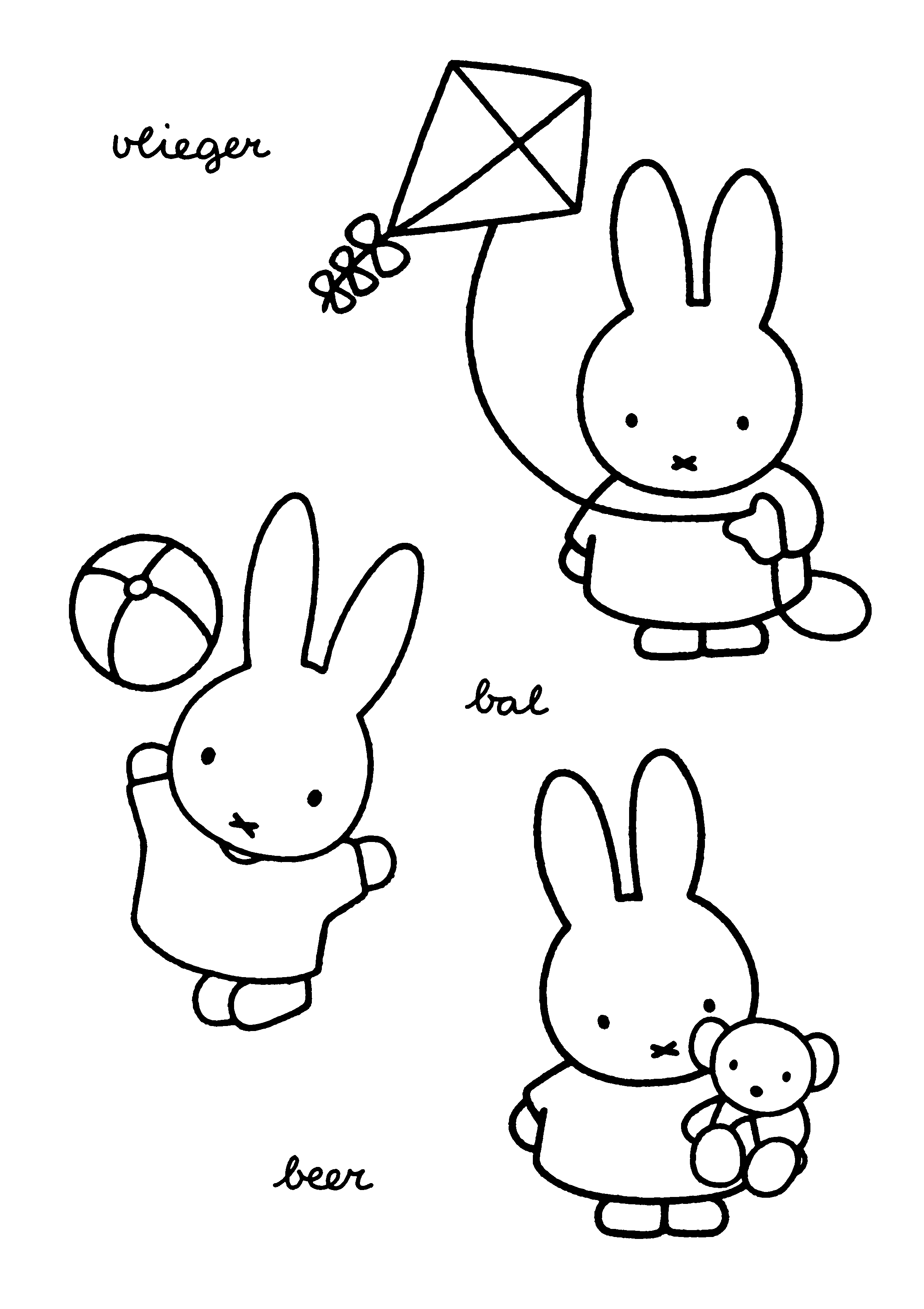 Miffy coloring pages