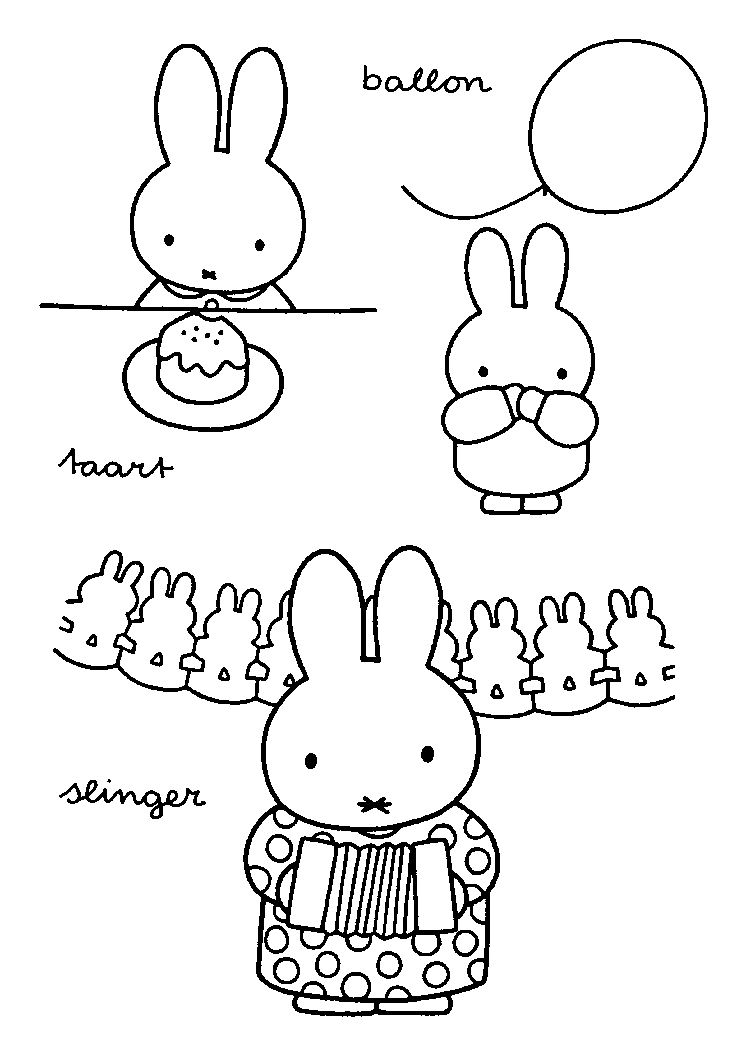 Miffy coloring pages