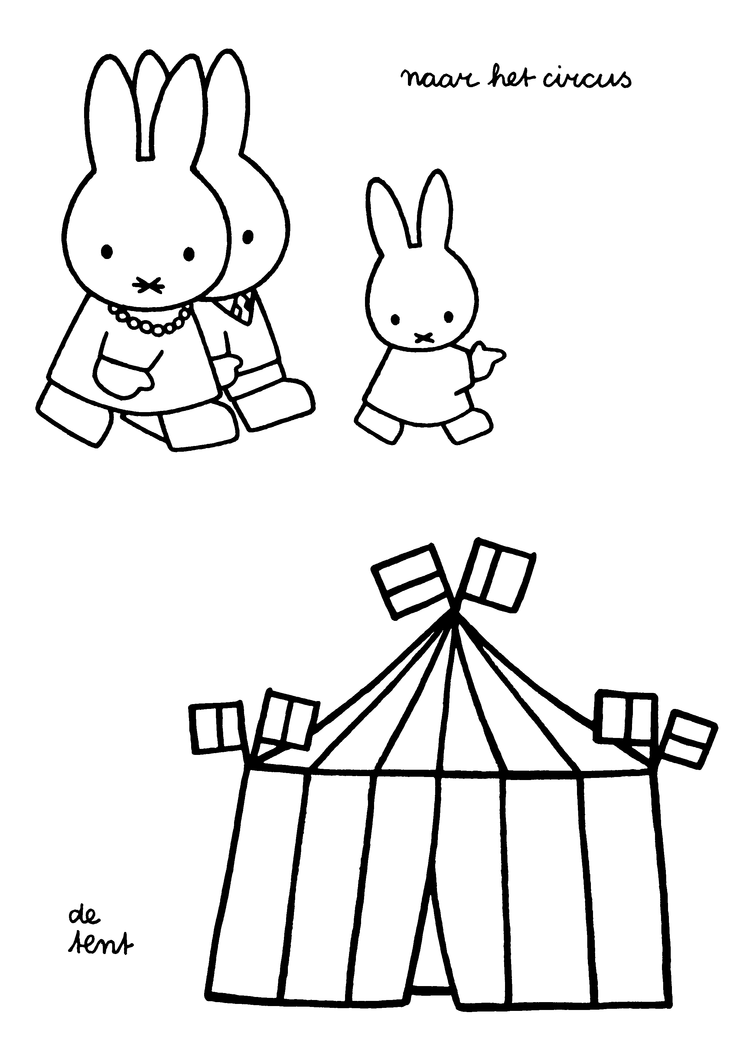 Miffy coloring pages