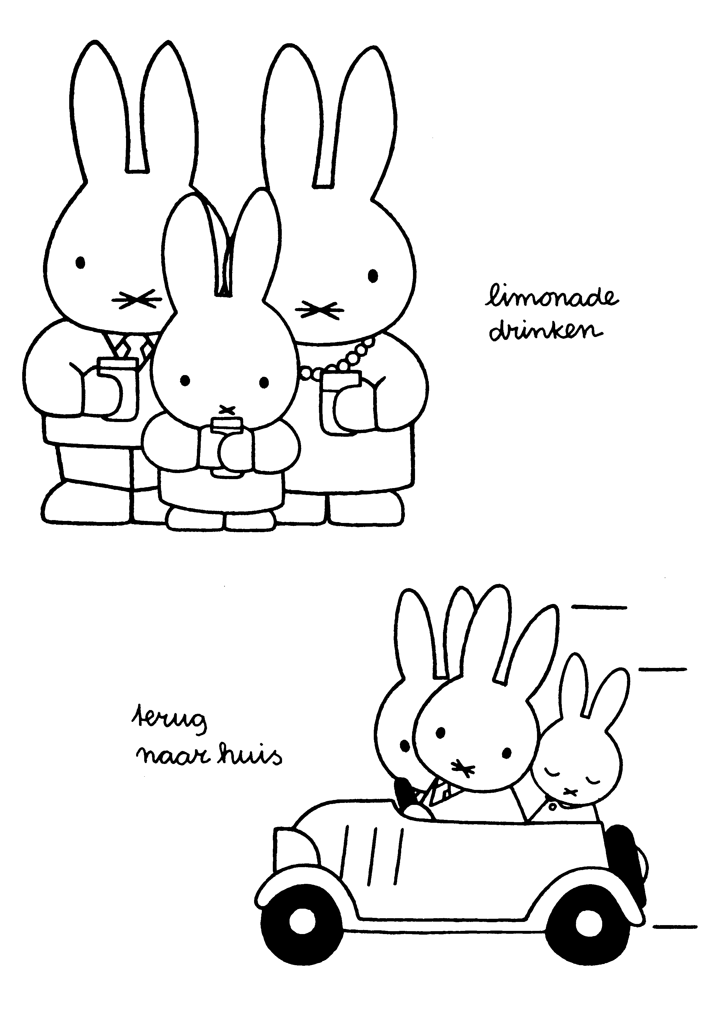 Miffy coloring pages