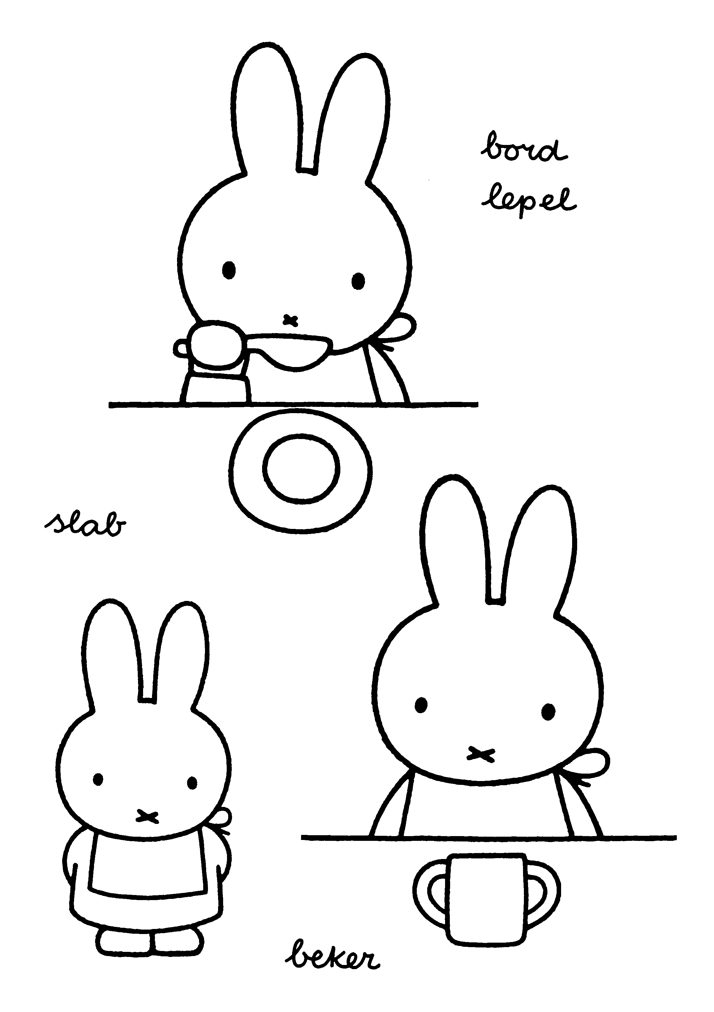 Miffy coloring pages