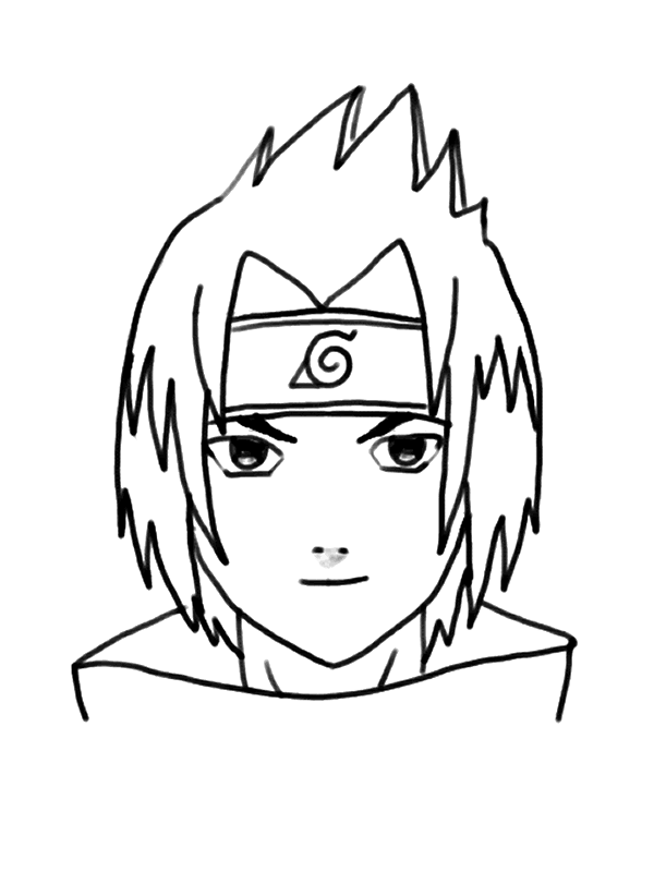 Sasuke e Naruto sérios para colorir - Imprimir Desenhos