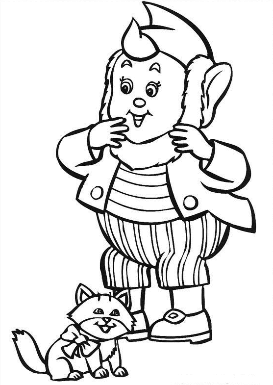 Noddy coloring pages