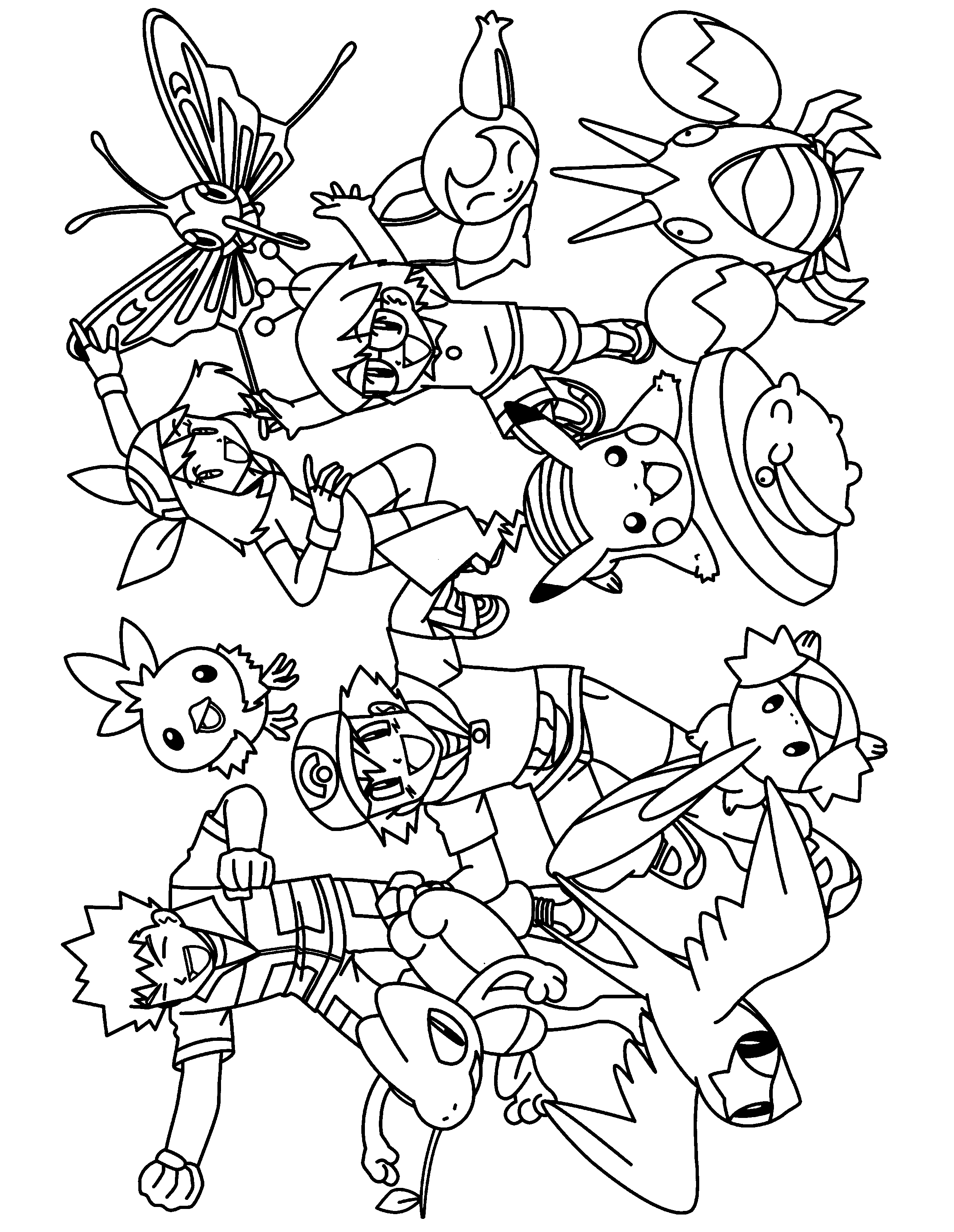 Pokemon advanced coloring pages