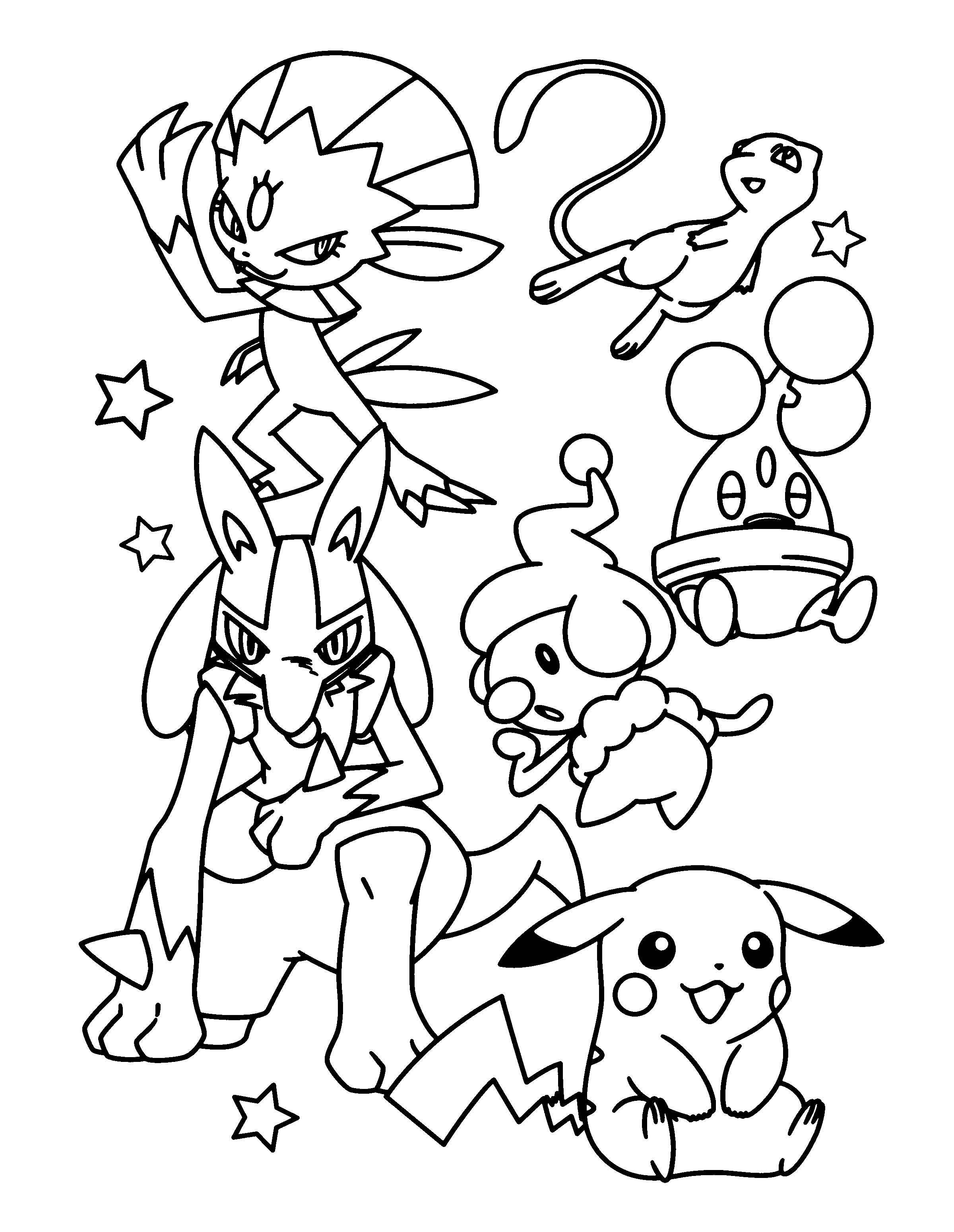 Pokemon advanced coloring pages