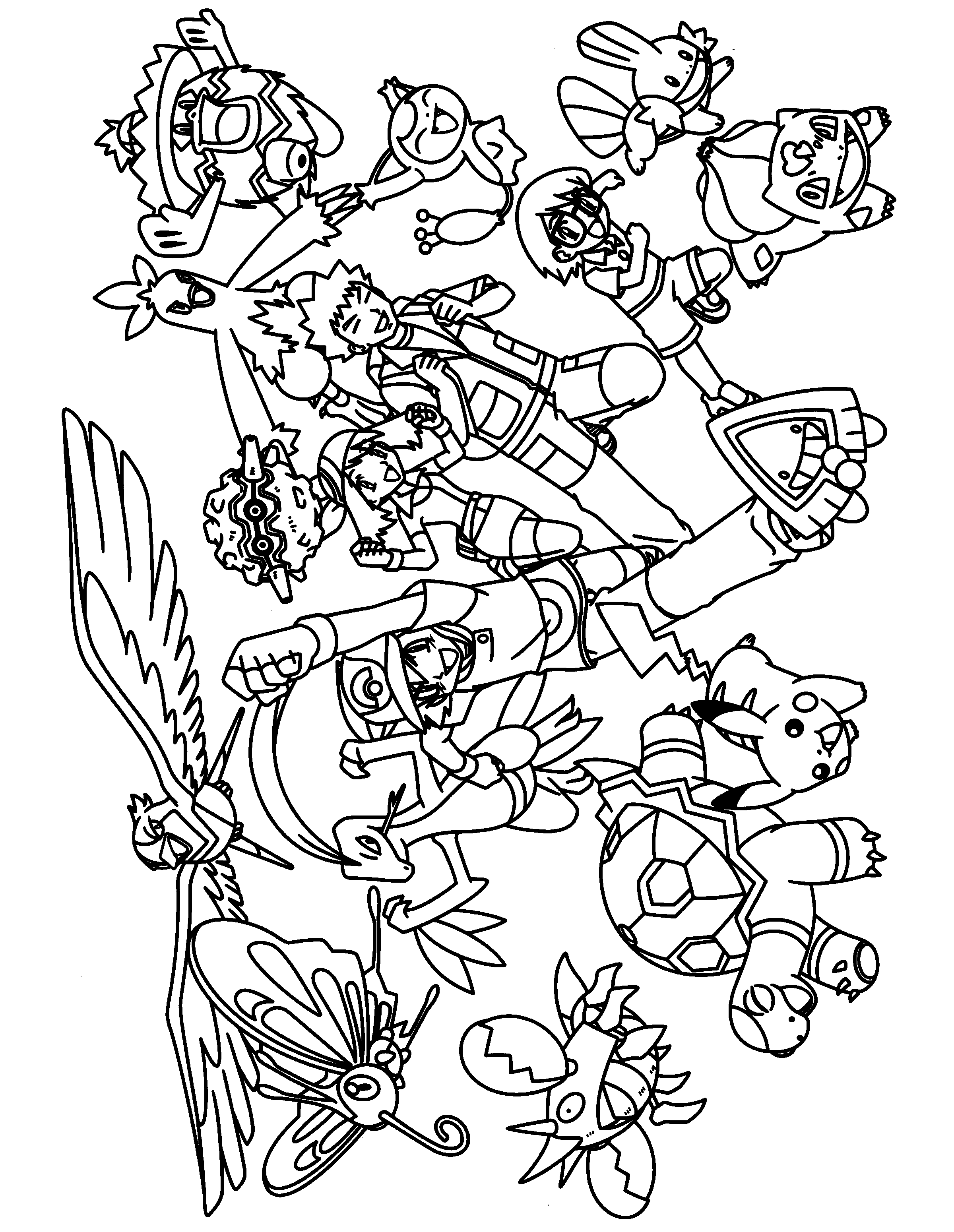 Pokemon advanced coloring pages