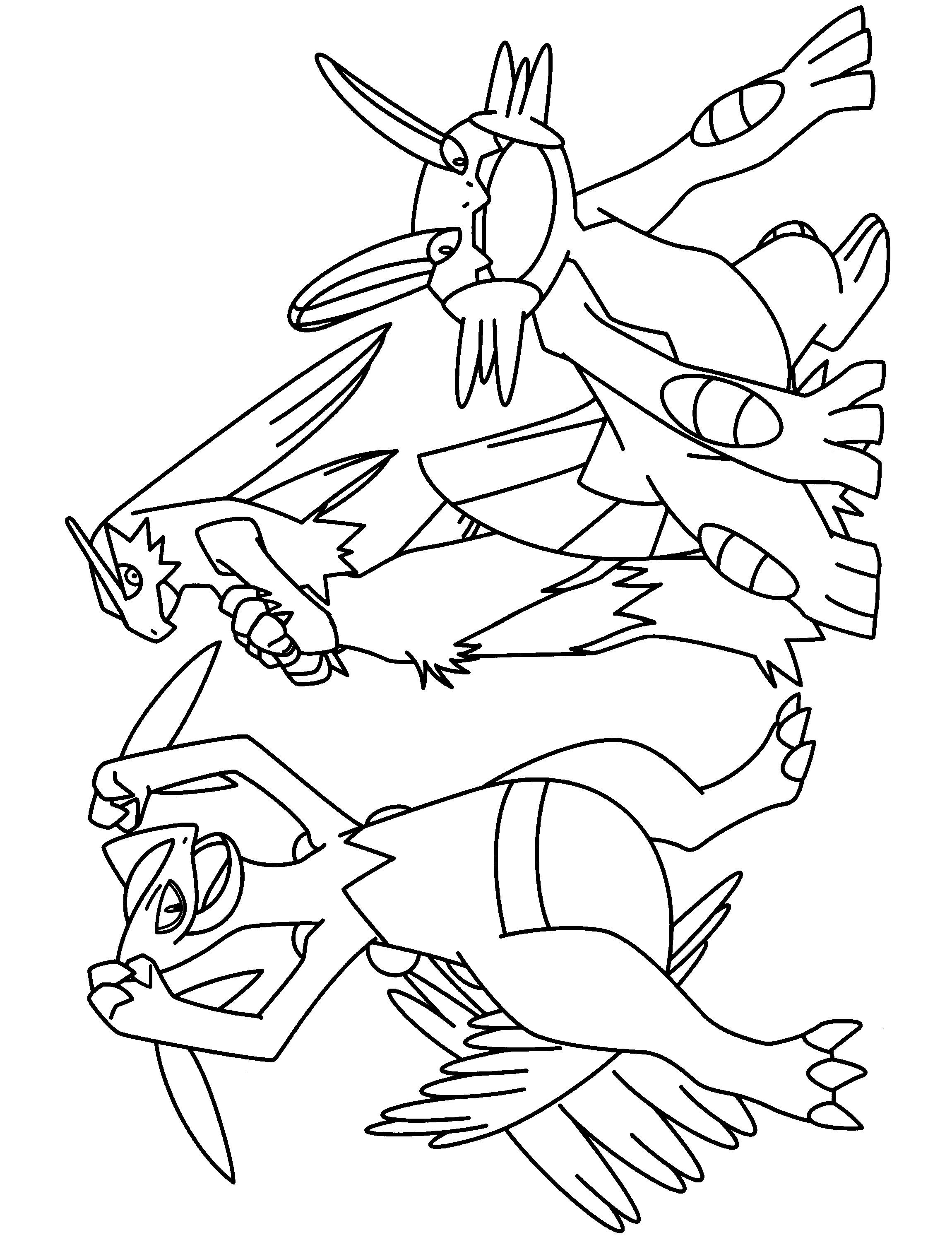 Pokemon advanced coloring pages