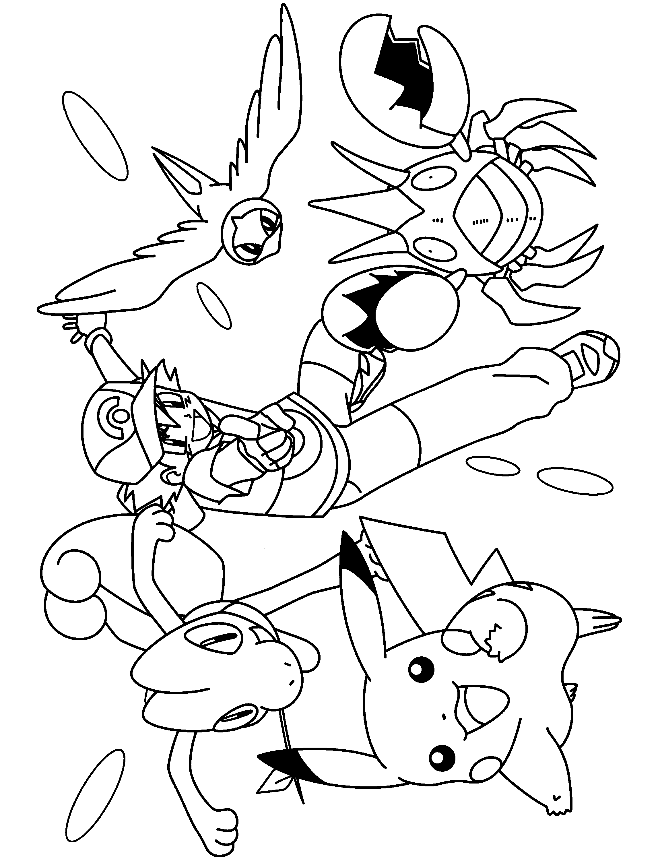 Pokemon advanced coloring pages