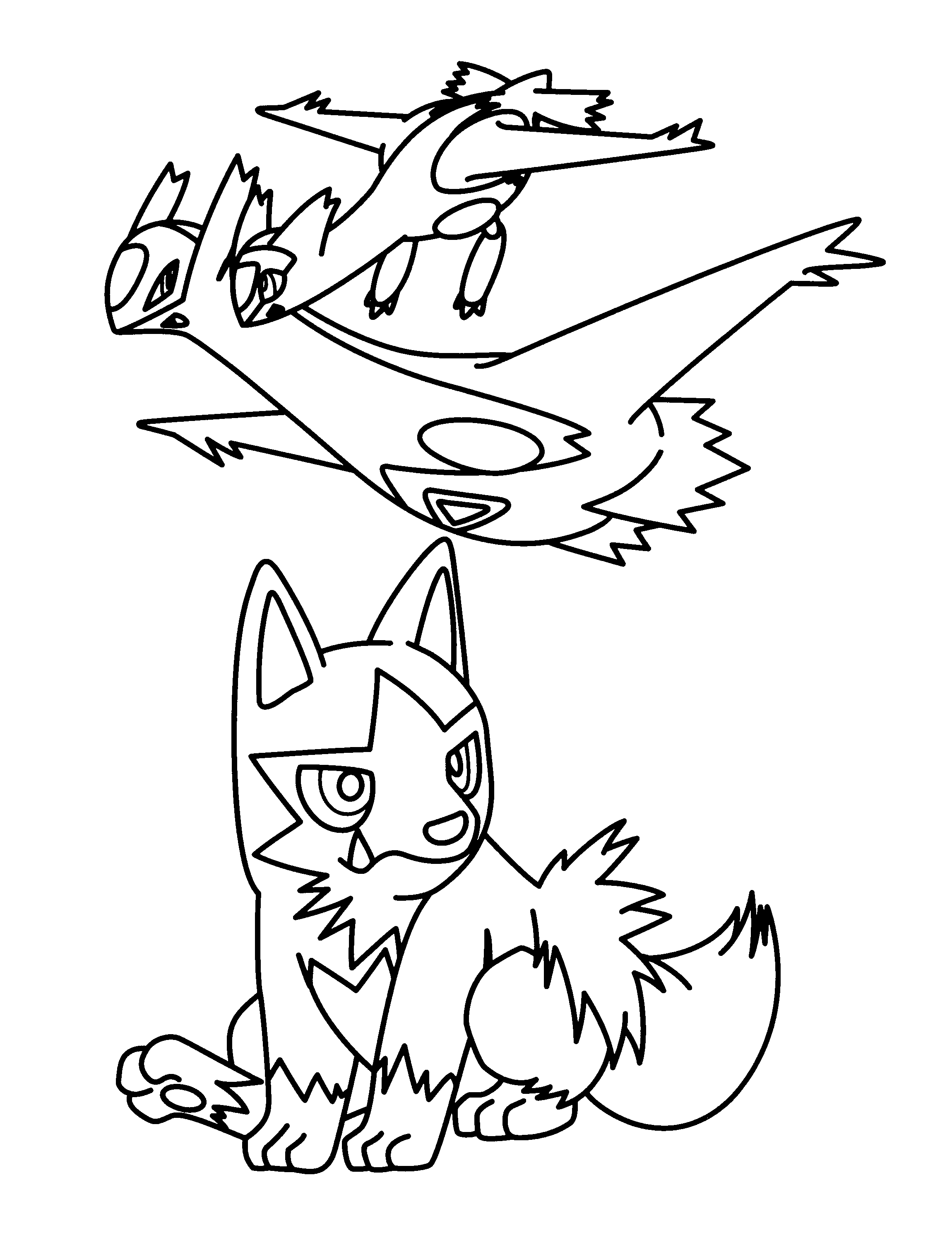 Pokemon advanced coloring pages