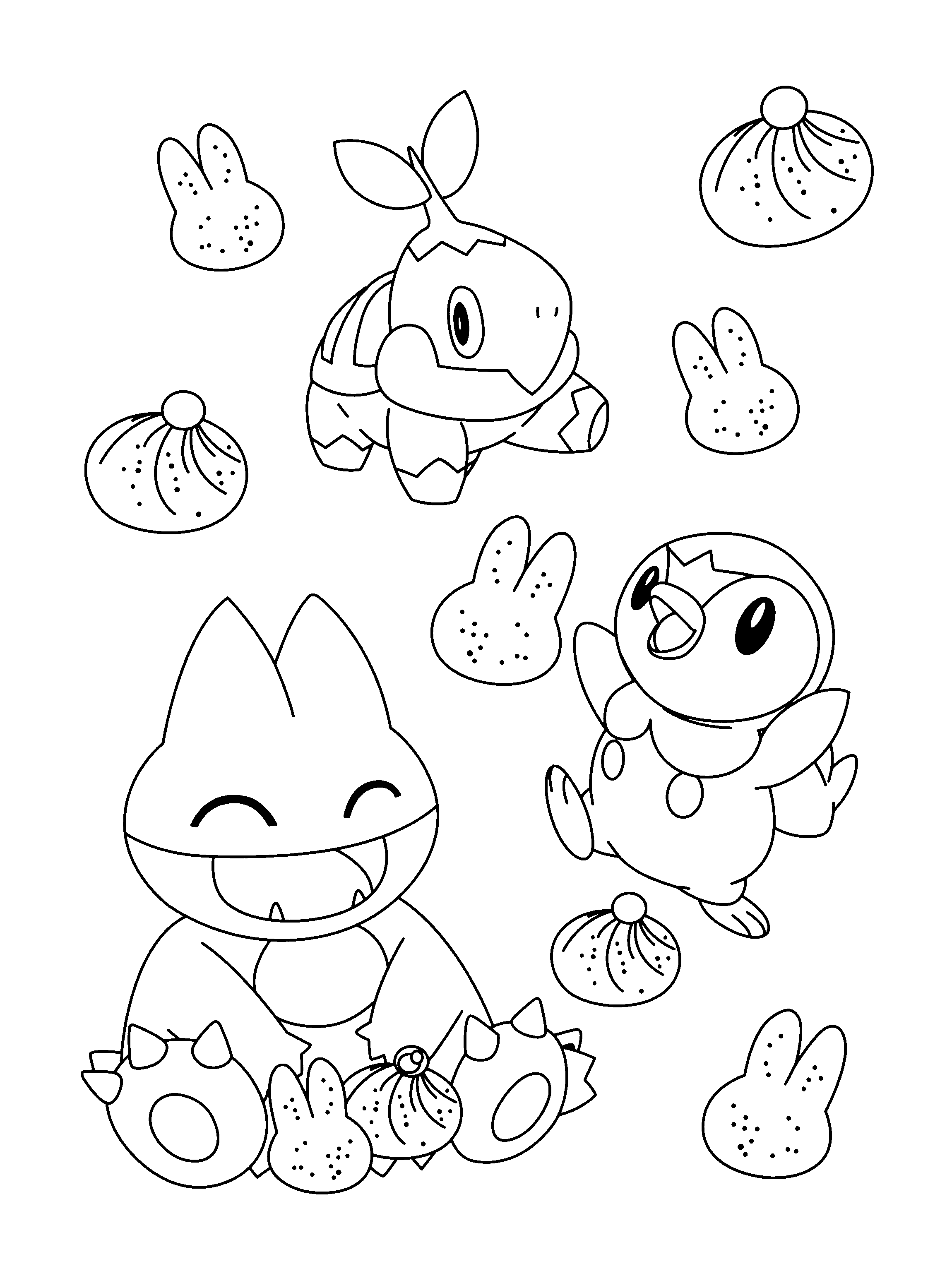 Pokemon diamond pearl coloring pages