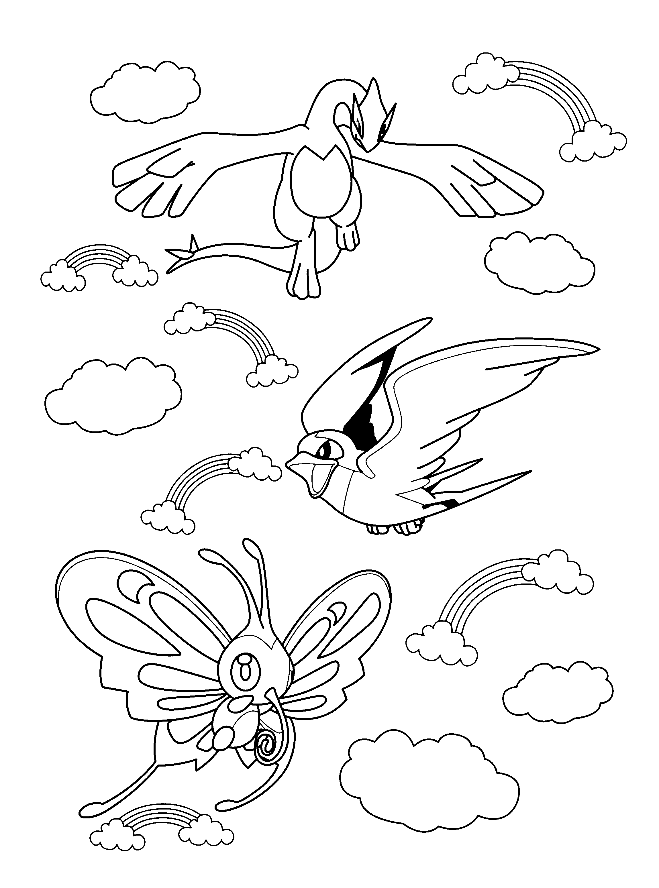 Pokemon diamond pearl coloring pages