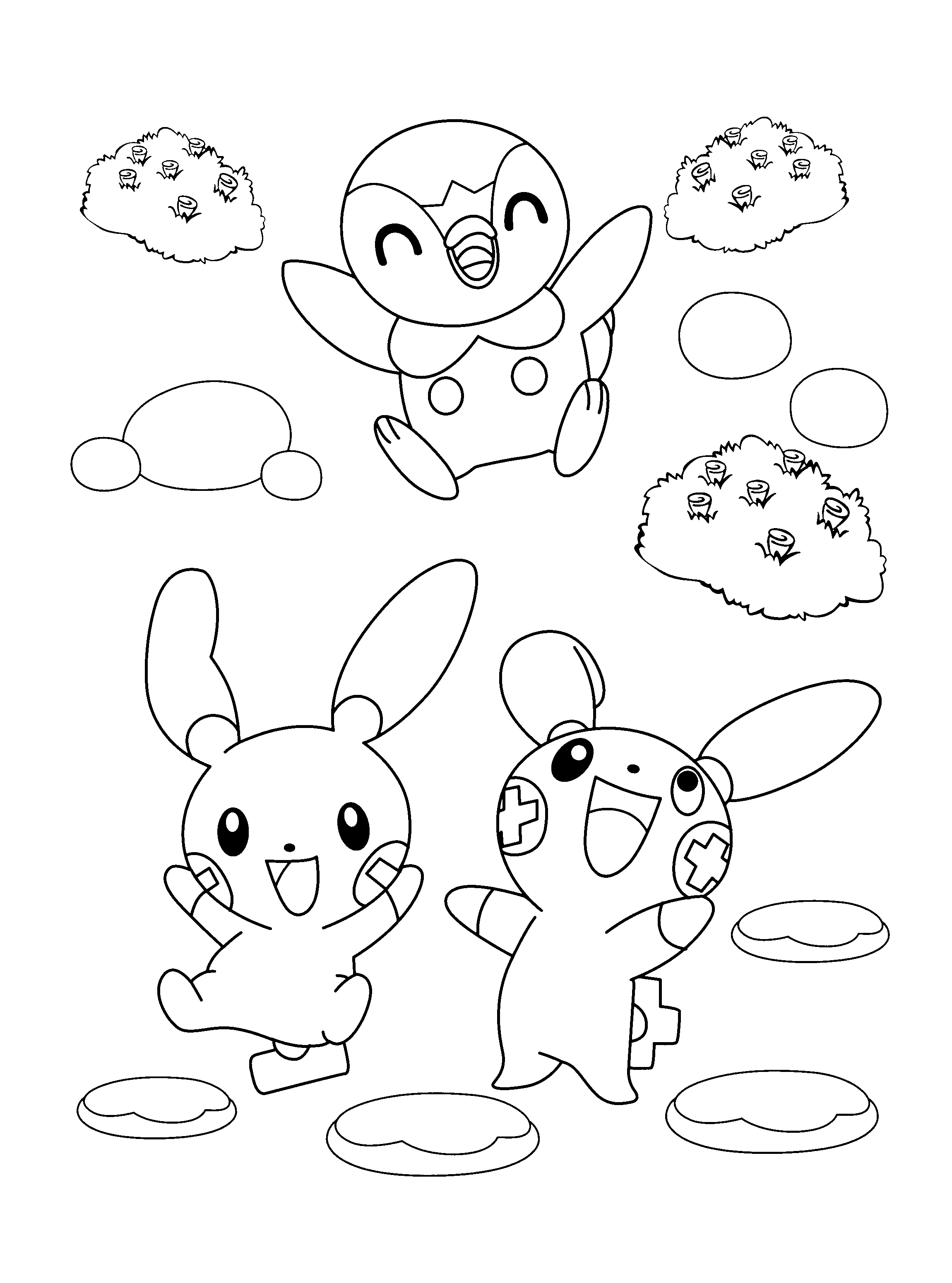 Pokemon diamond pearl coloring pages