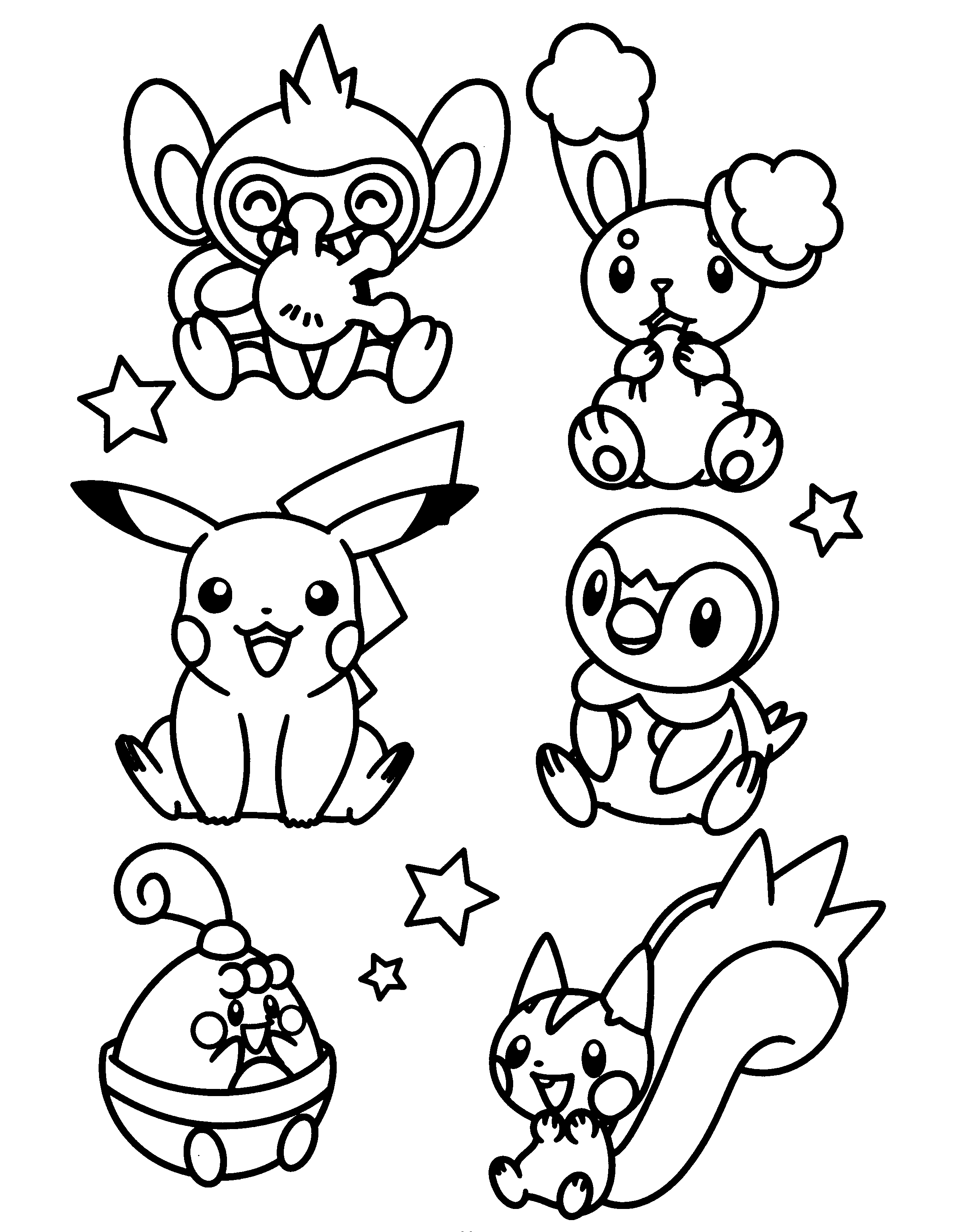 Pokemon diamond pearl coloring pages