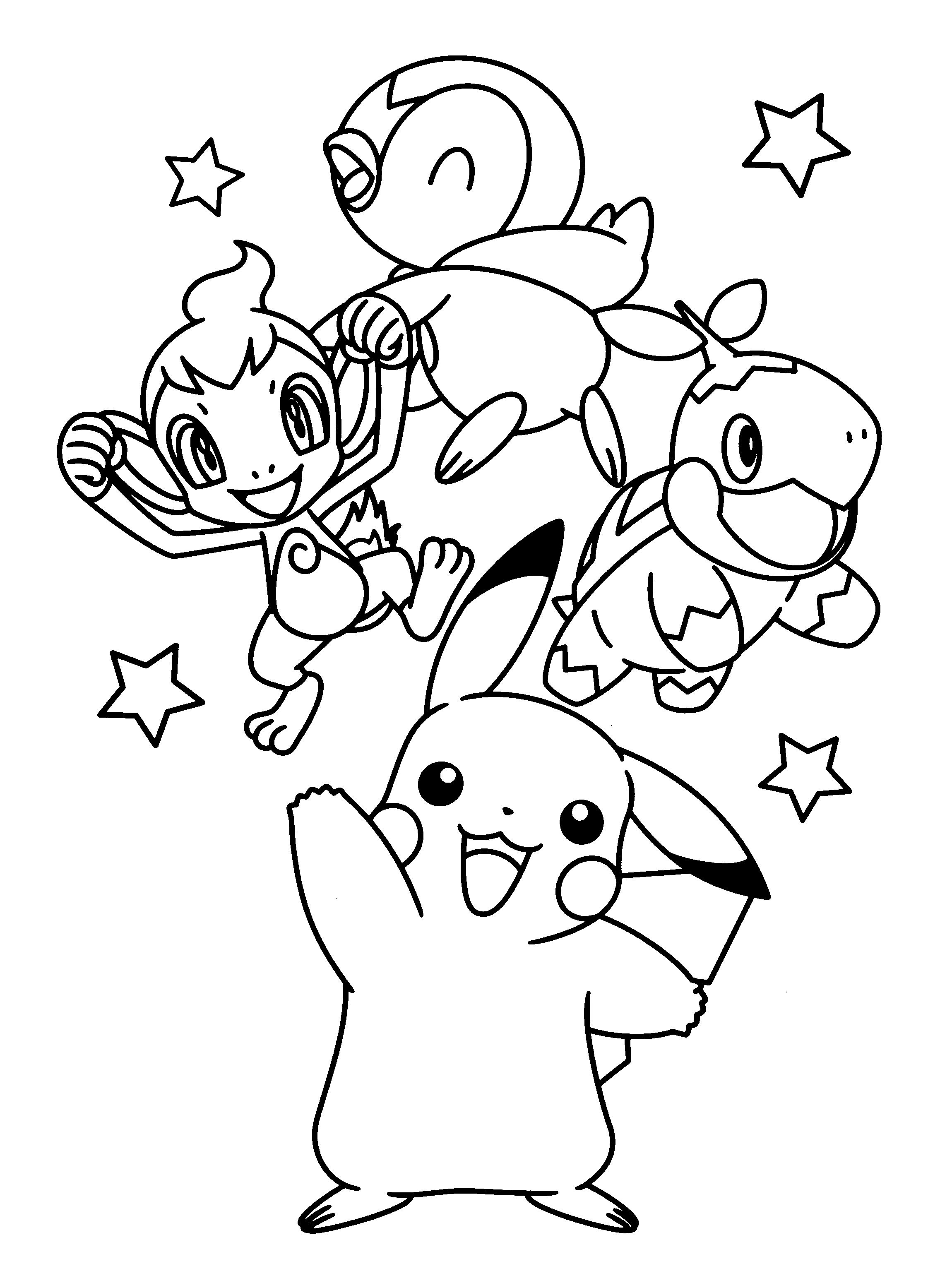 Pokemon diamond pearl coloring pages