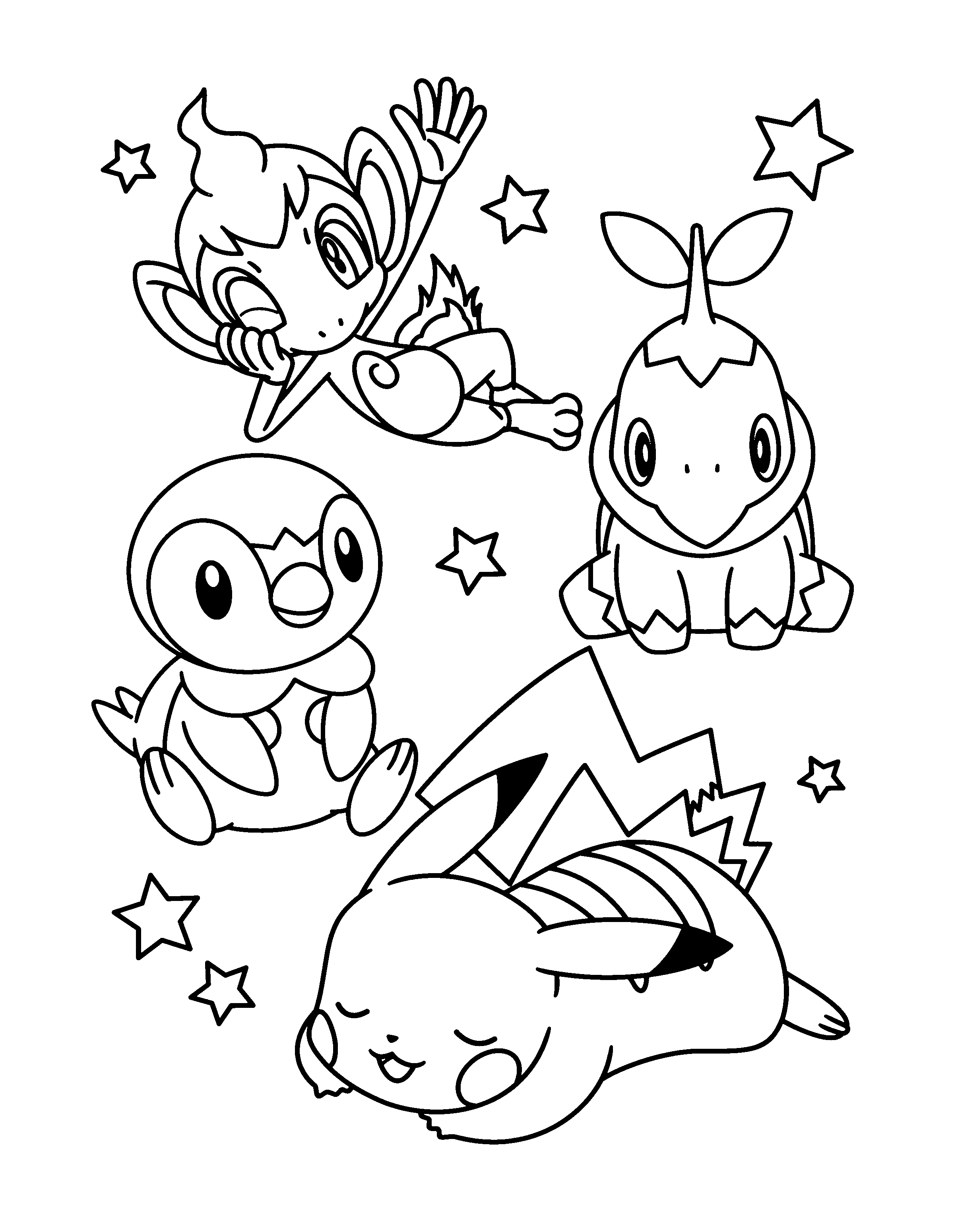 Pokemon diamond pearl coloring pages