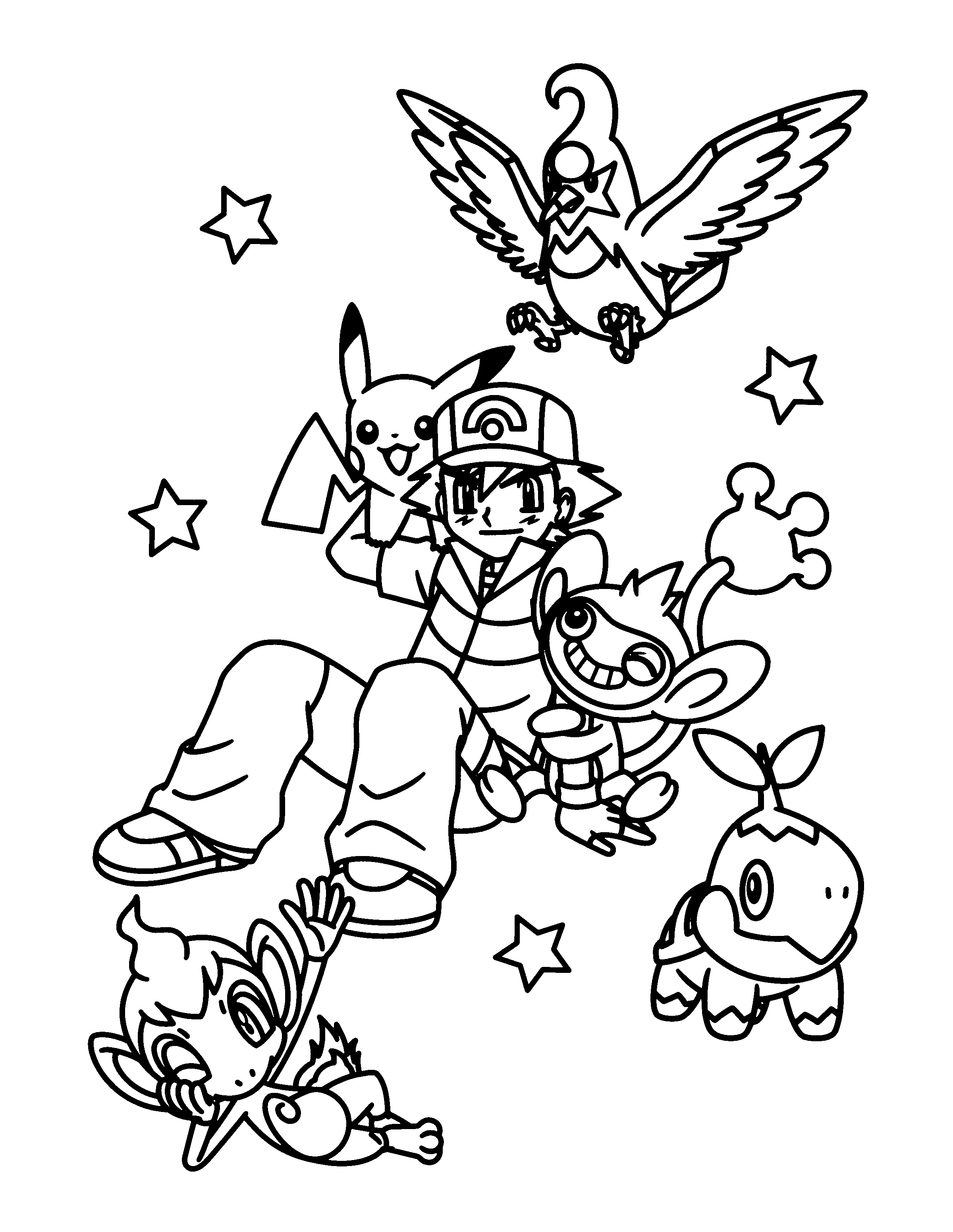 Pokemon diamond pearl coloring pages