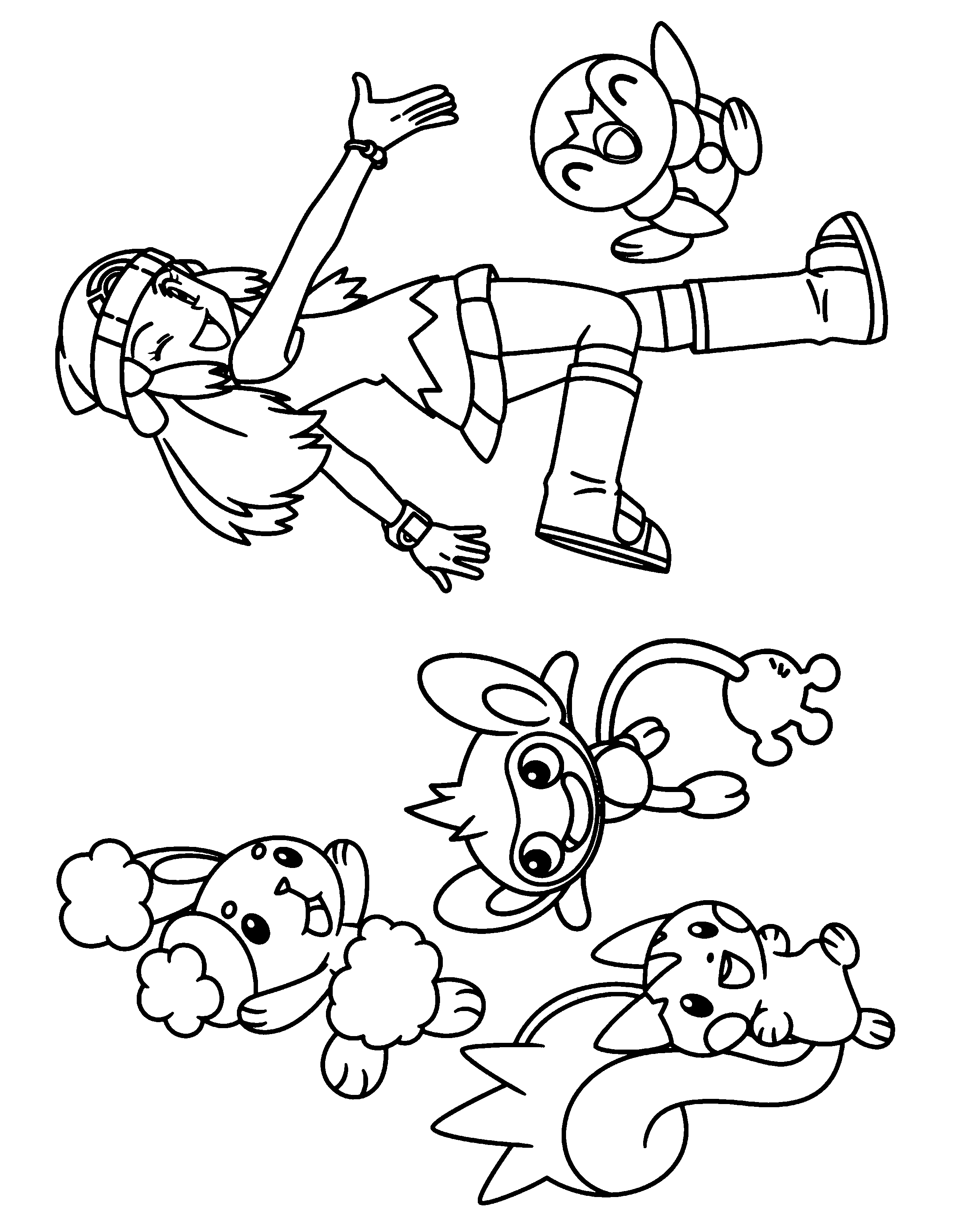 Pokemon diamond pearl coloring pages