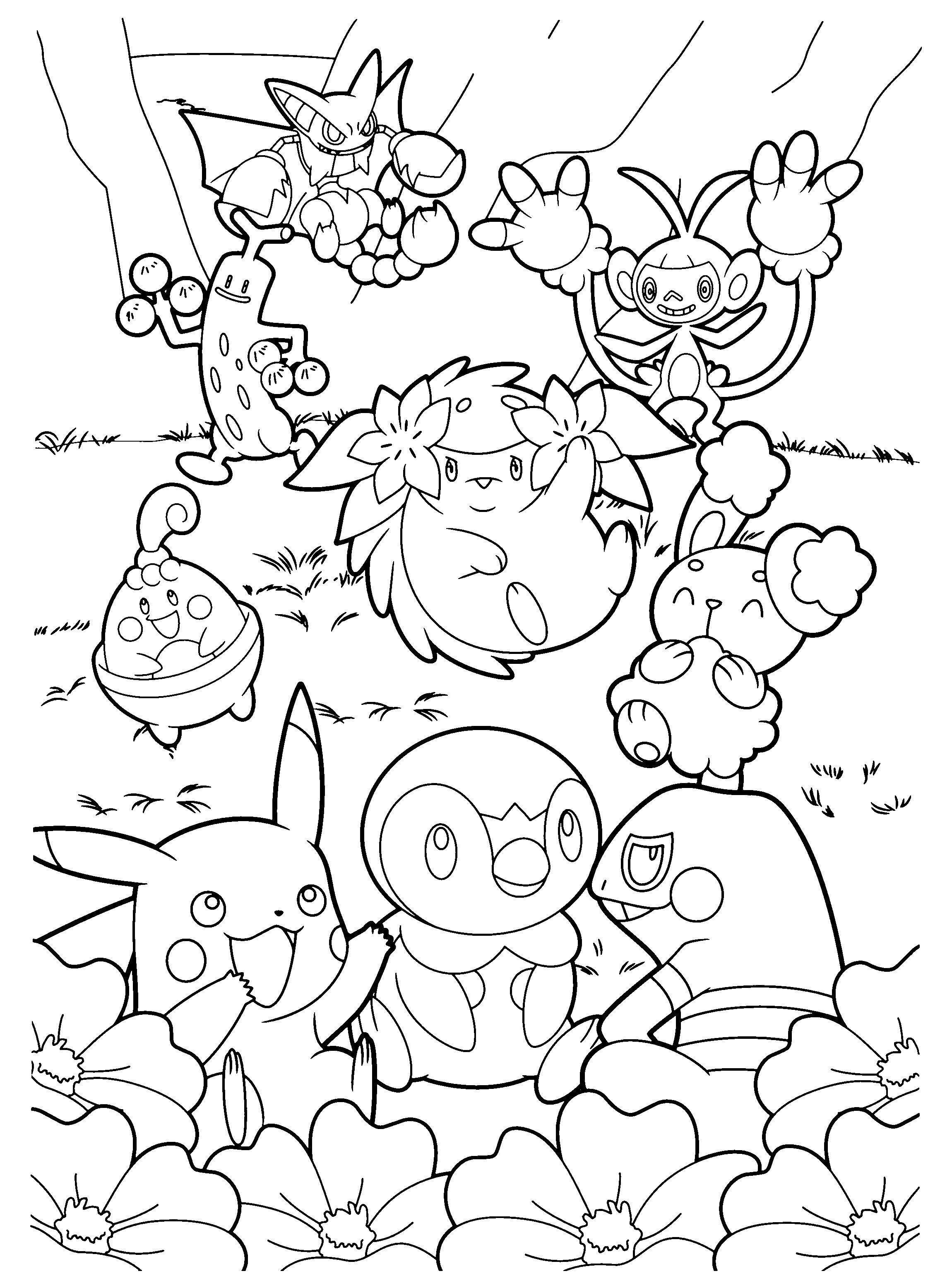 Pokemon diamond pearl coloring pages