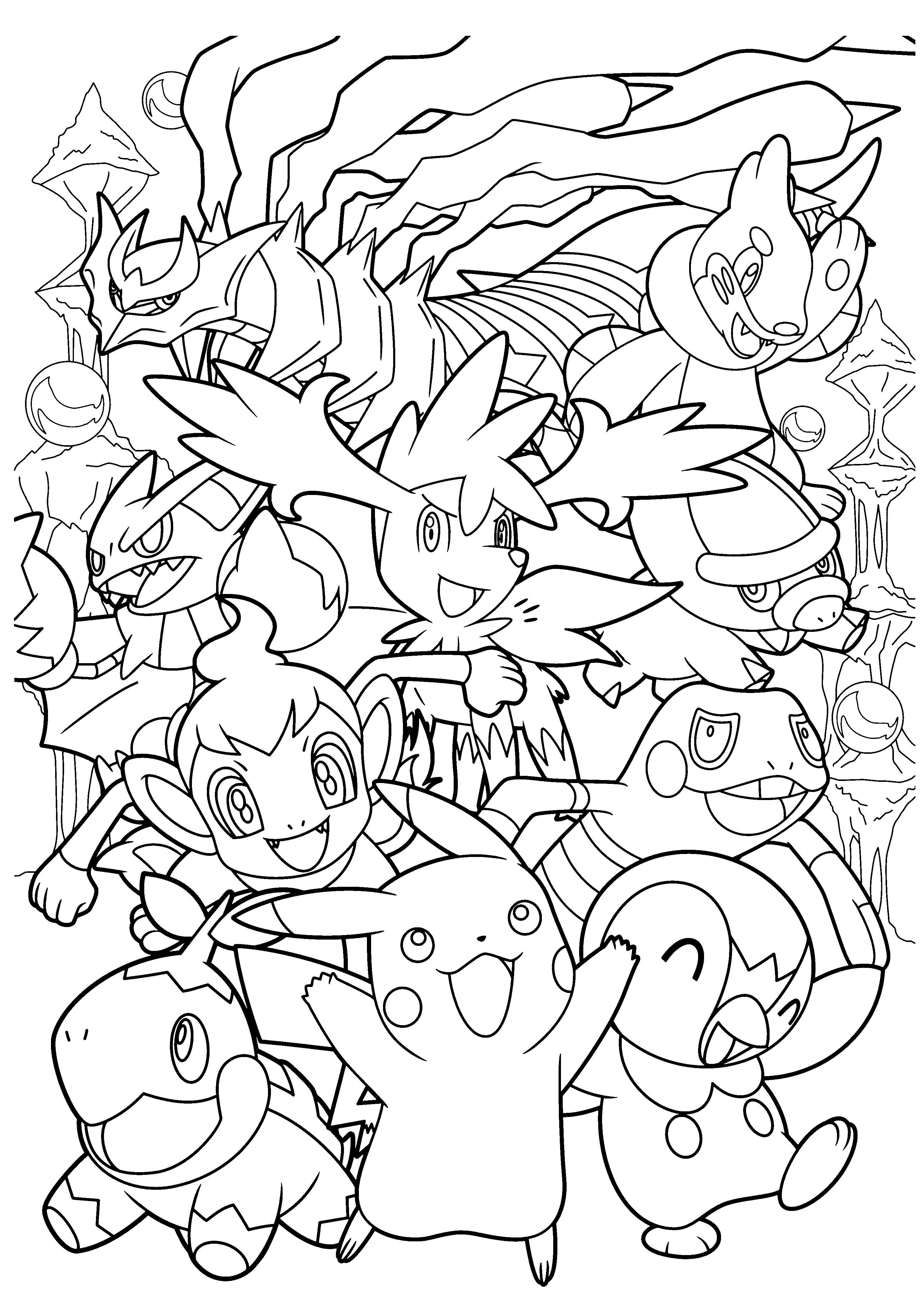 Pokemon diamond pearl coloring pages