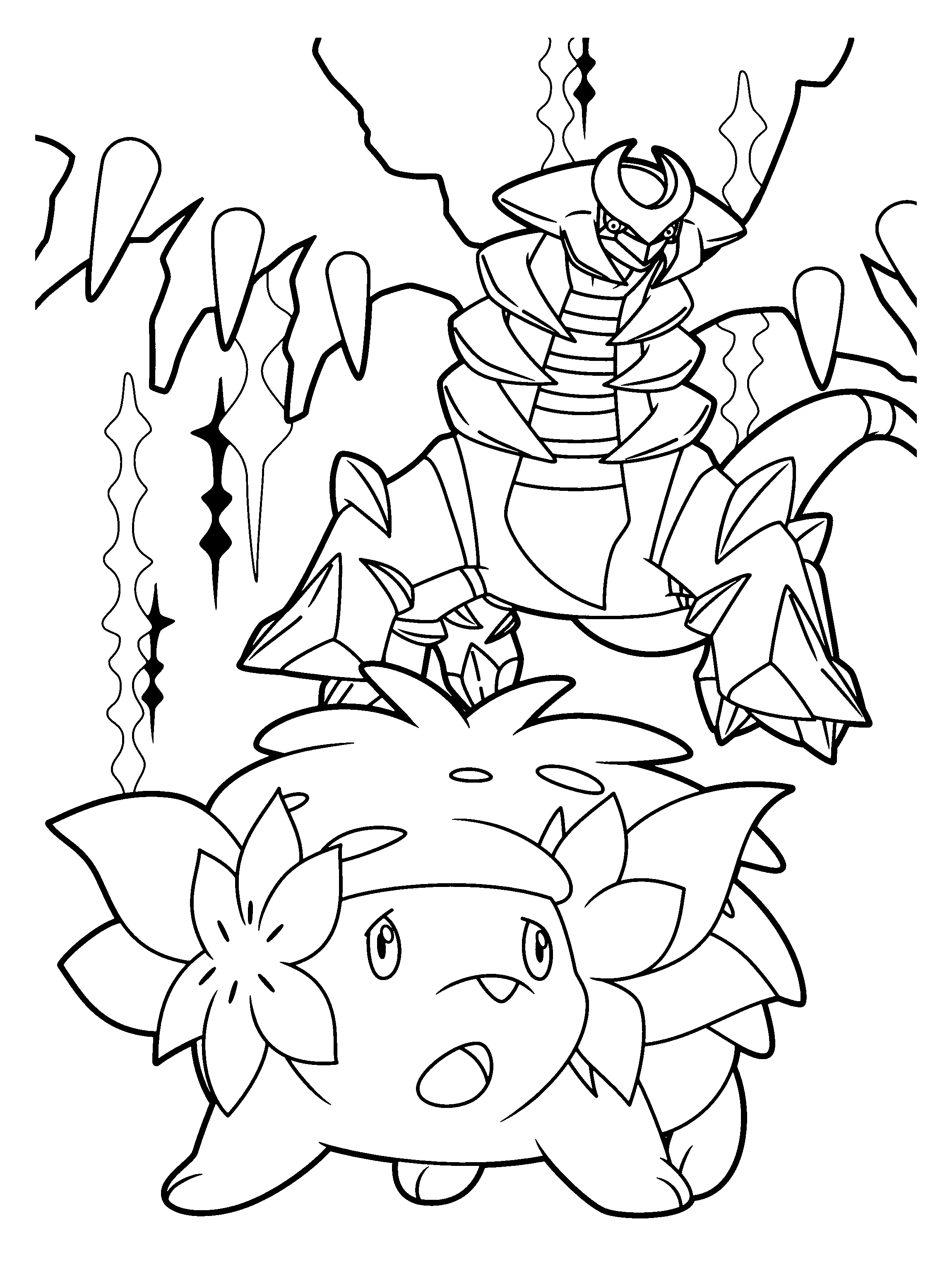 Pokemon diamond pearl coloring pages