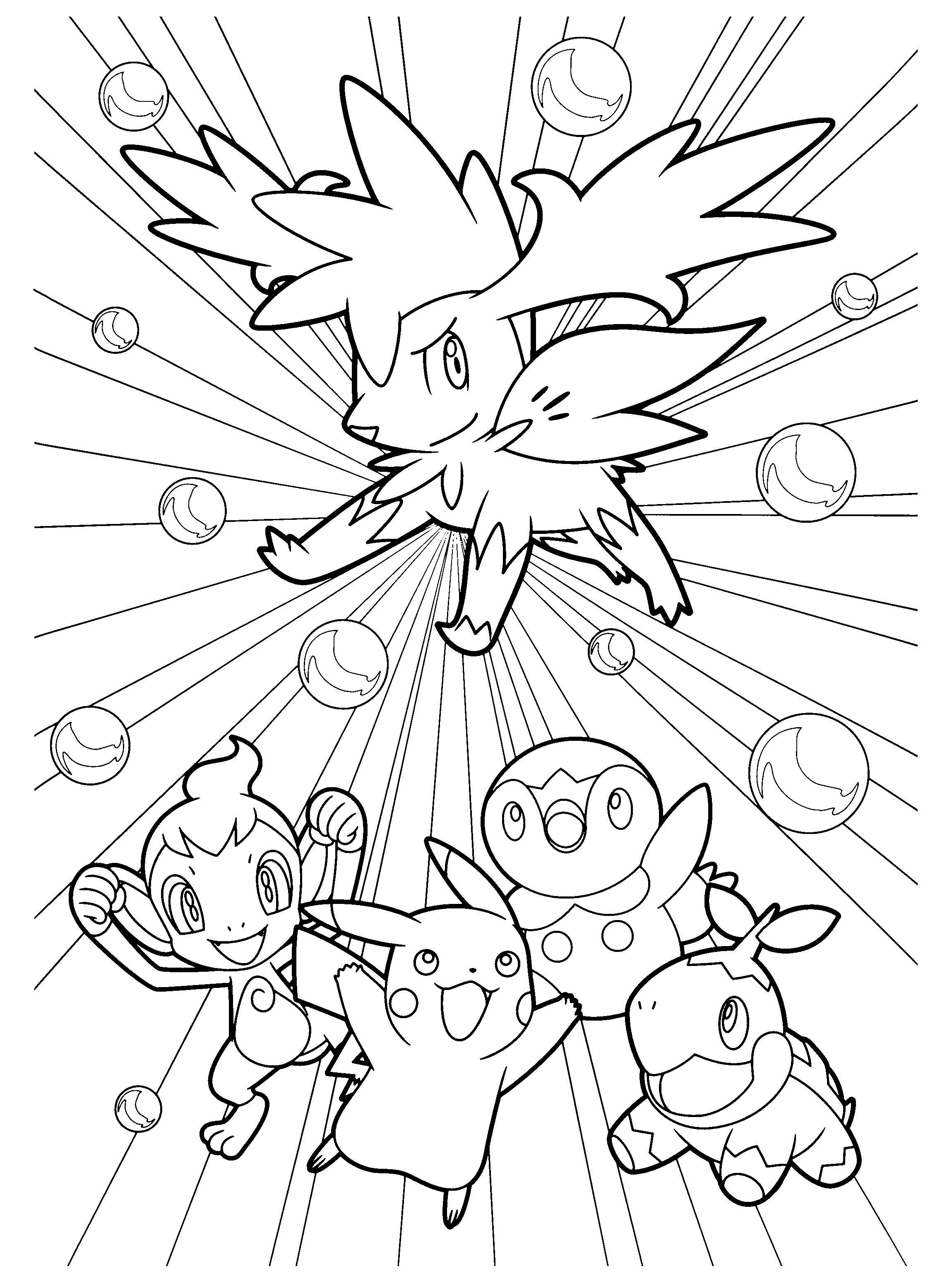 Pokemon diamond pearl coloring pages