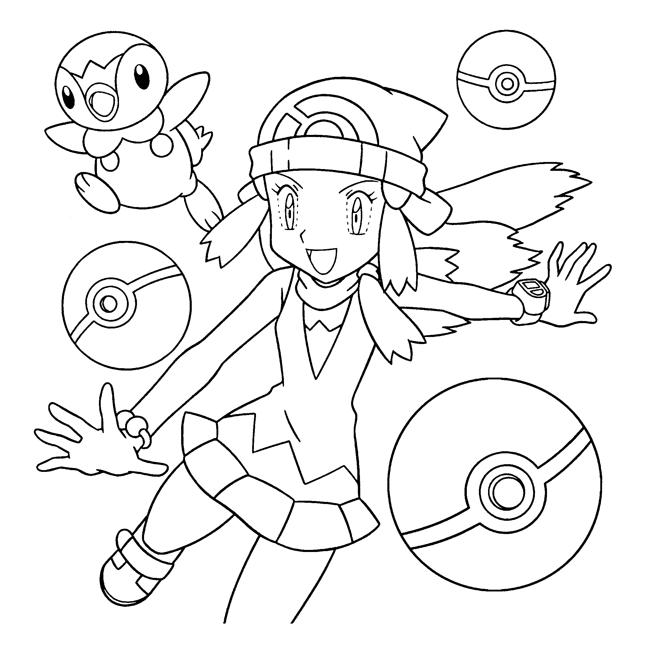 Pokemon diamond pearl coloring pages