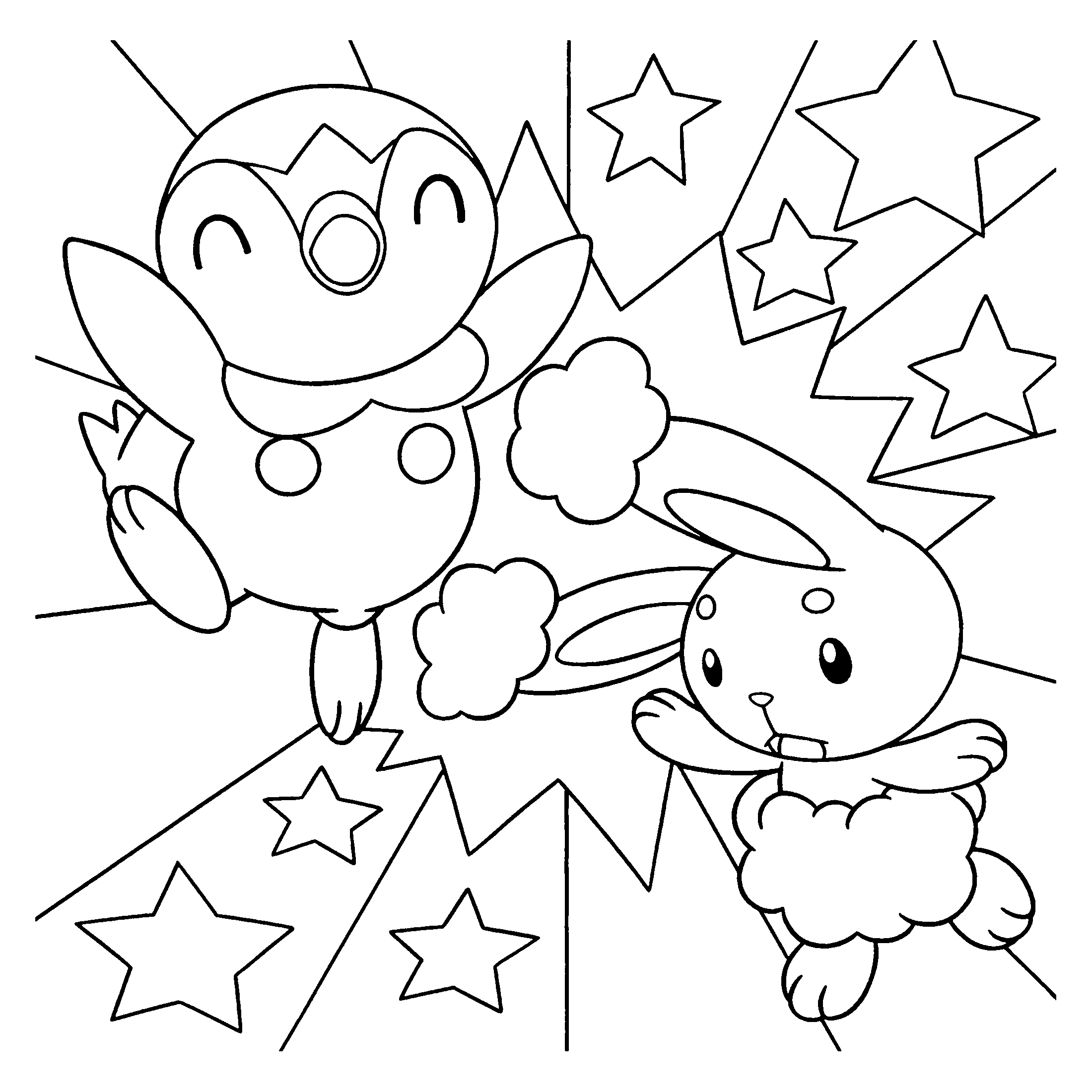 Pokemon diamond pearl coloring pages