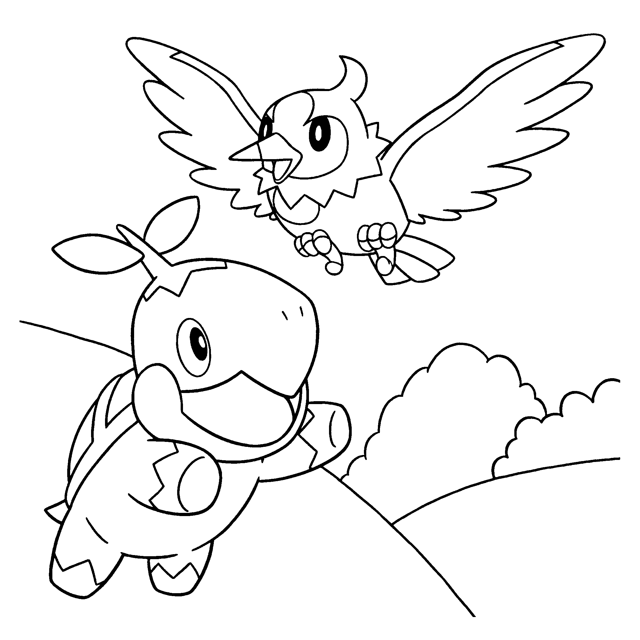 Pokemon diamond pearl coloring pages