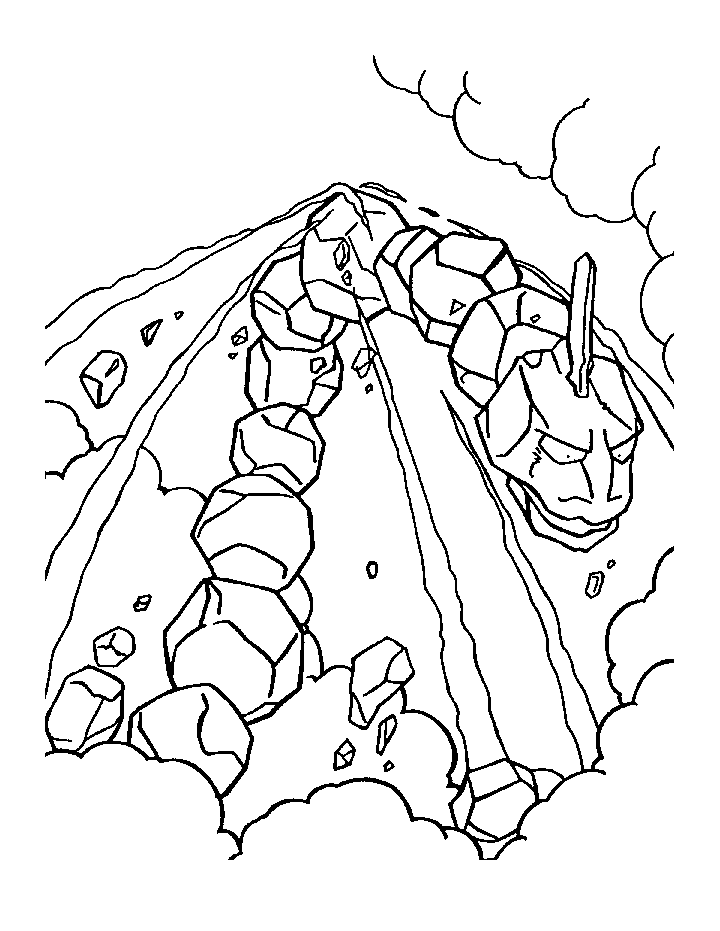 095 - Onix coloring pages, Pokemon coloring pages 