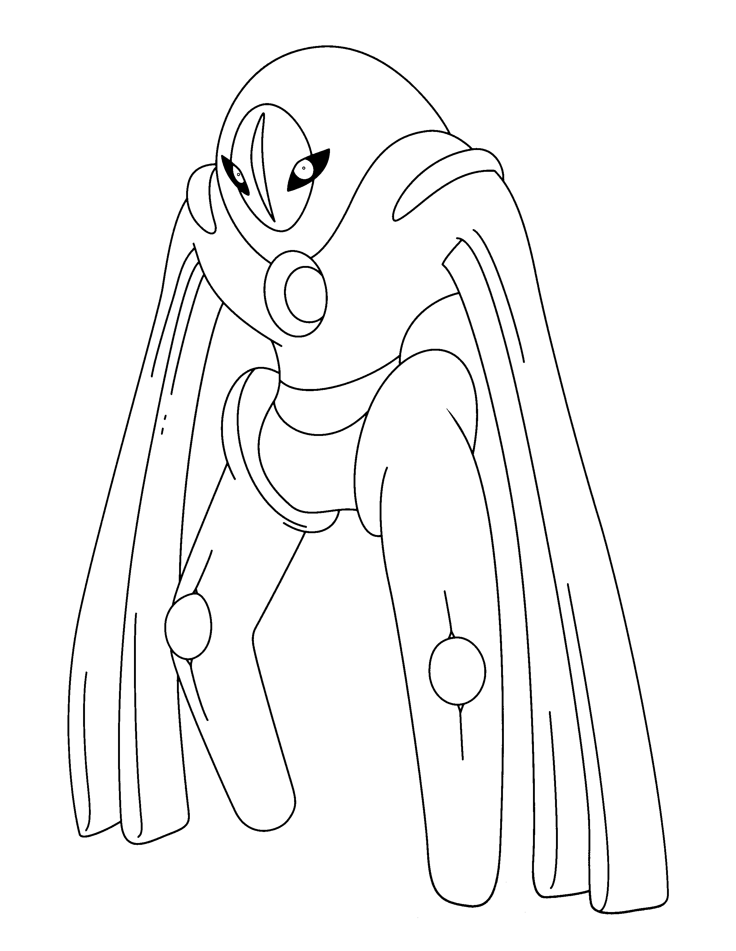 Pokemon Coloring Pages Deoxys