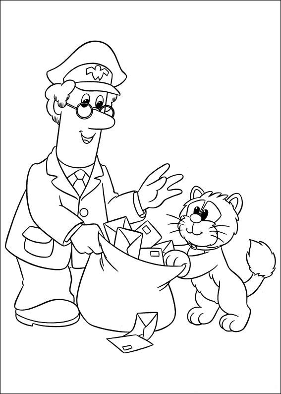 Postman pat coloring pages