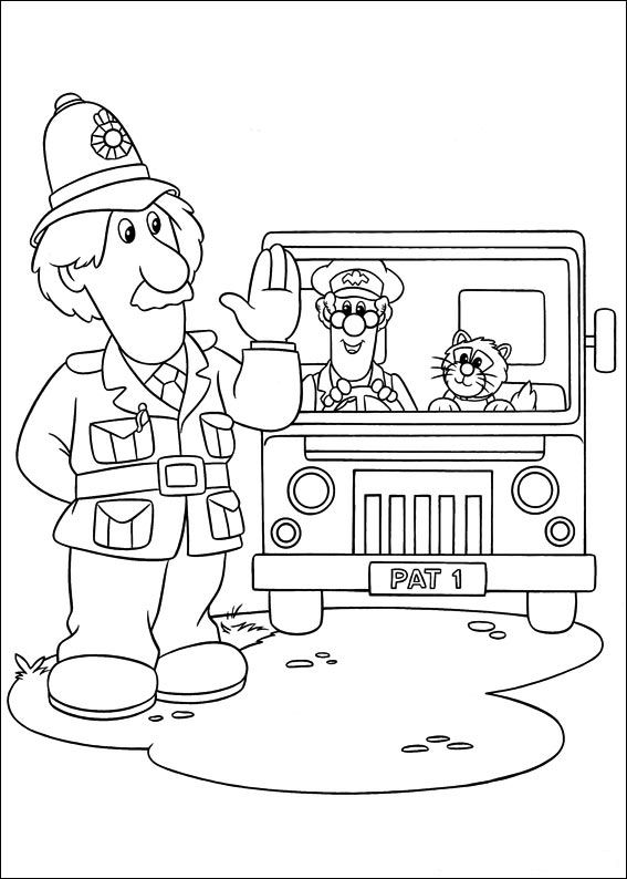 Postman pat coloring pages