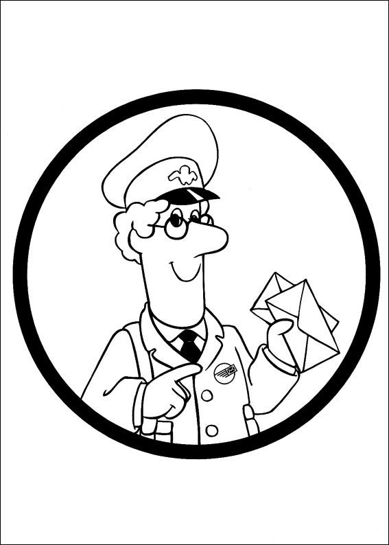 Postman pat coloring pages