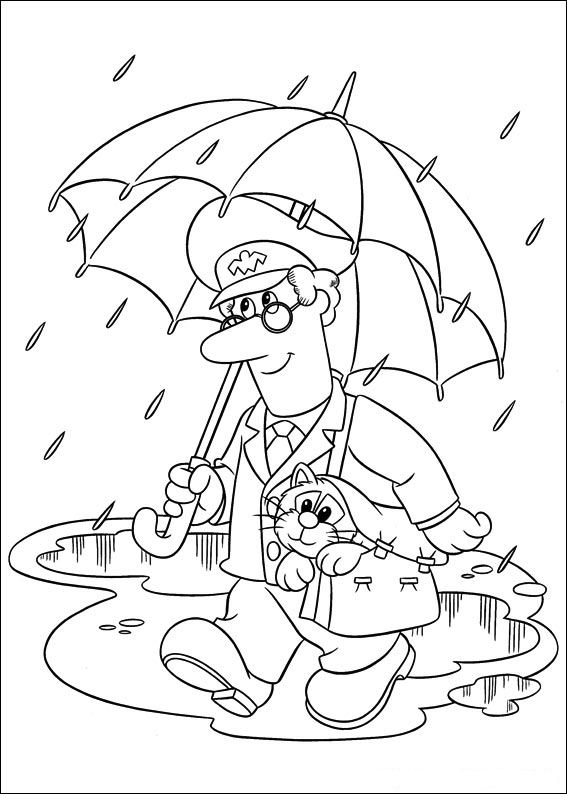 Postman pat coloring pages