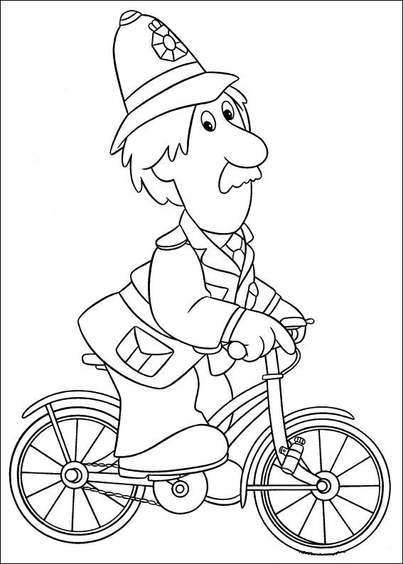 Postman pat coloring pages