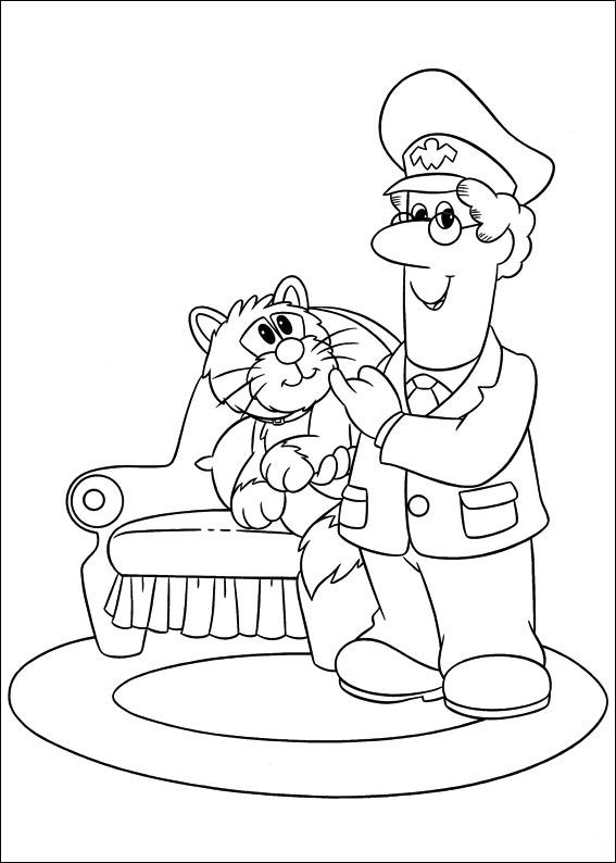 Postman pat coloring pages