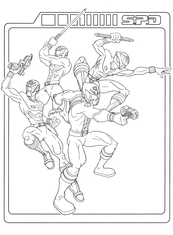 Power rangers coloring pages