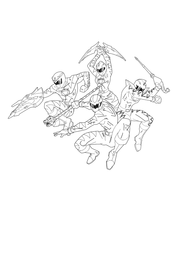 Power rangers coloring pages