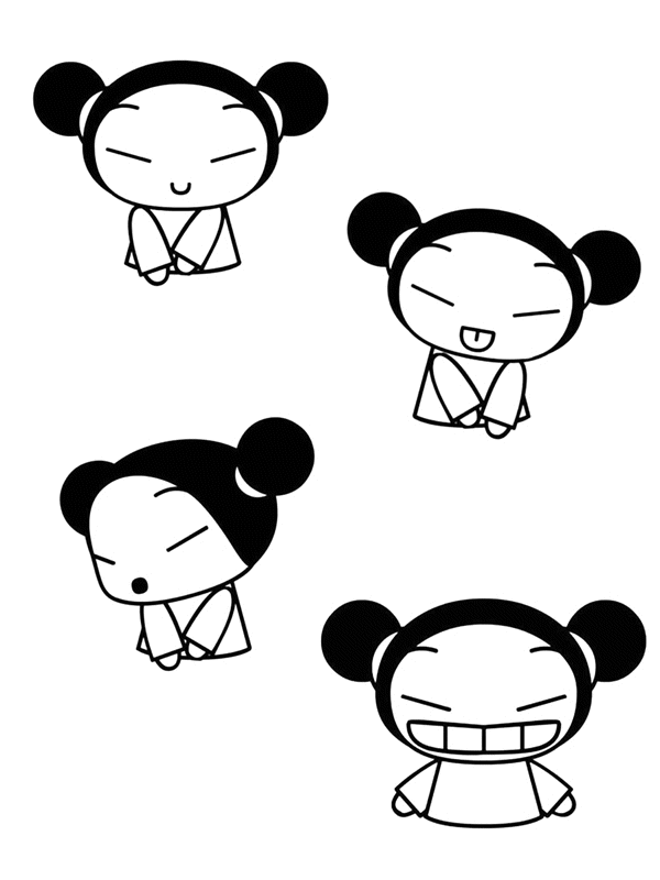 Pucca coloring pages