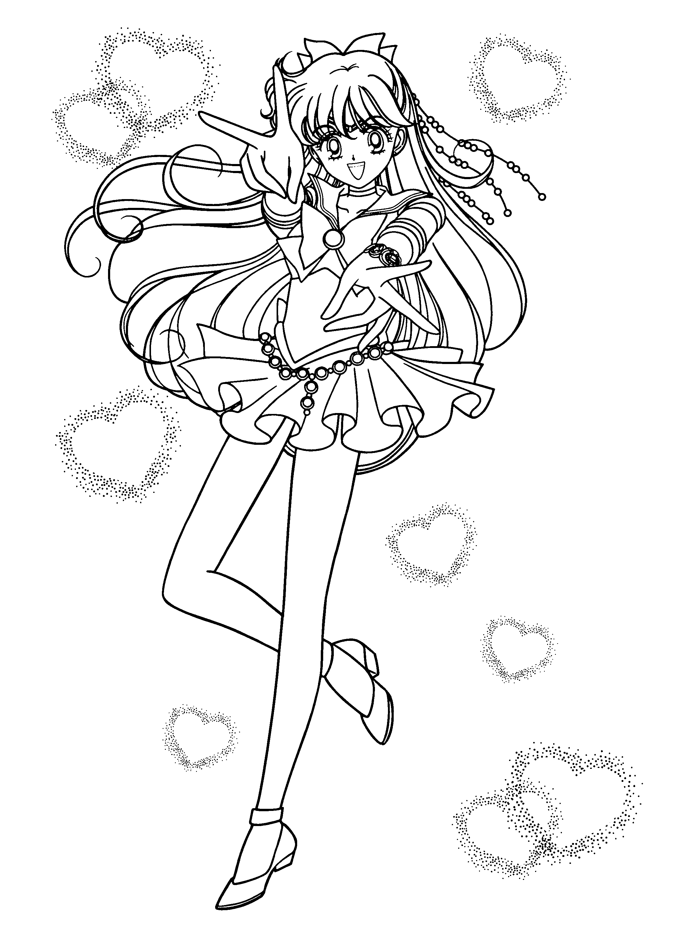 sailor mini moon kneel coloring pages - photo #5