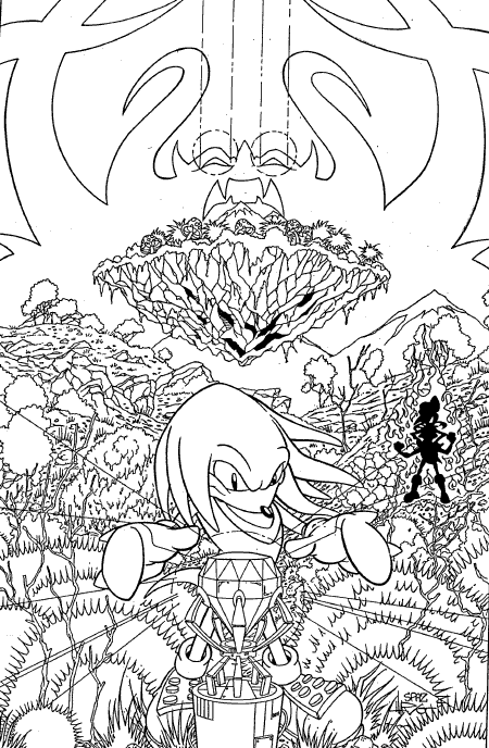 Sonic coloring pages