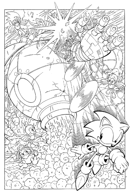 Sonic coloring pages