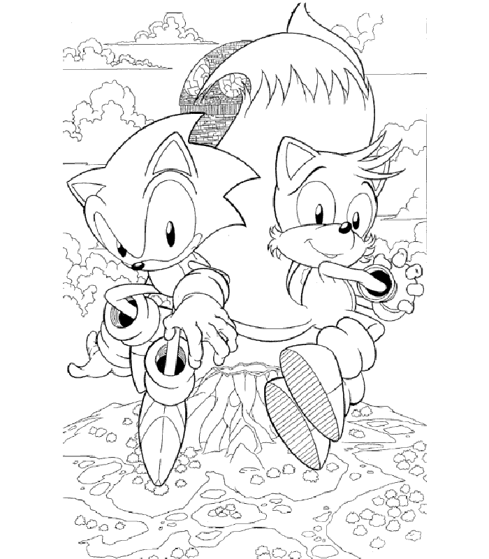 Sonic coloring pages