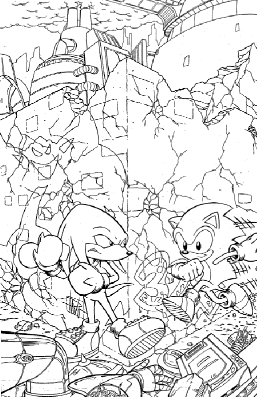 Sonic coloring pages