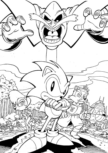 Sonic coloring pages