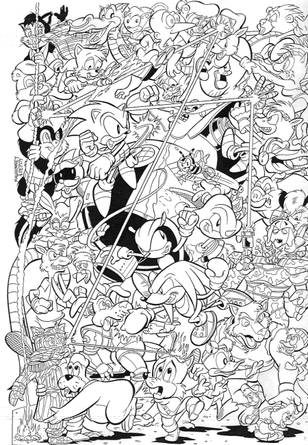 Sonic coloring pages